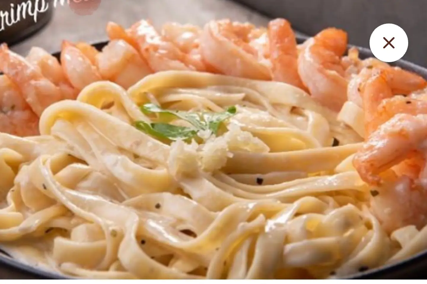 باستا فيوتيتشيني إيطاليانا مع الجمبري