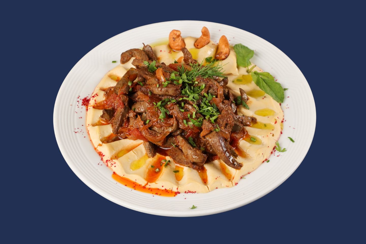 حمص بالكبدة