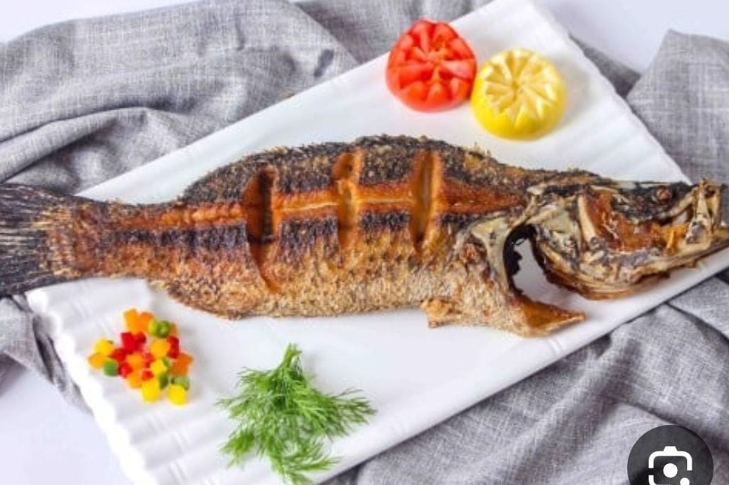 Fried Sea Bass Fish