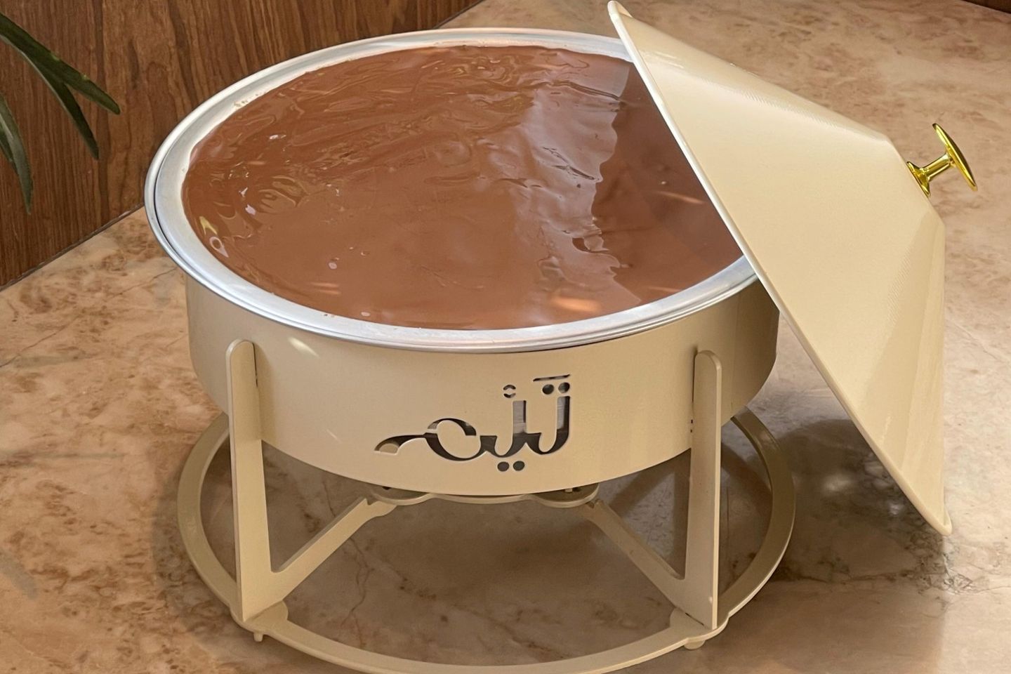 سخان بودينق كنافه البستاشيو بالشوكلاتة البلجيكيه الفاخره