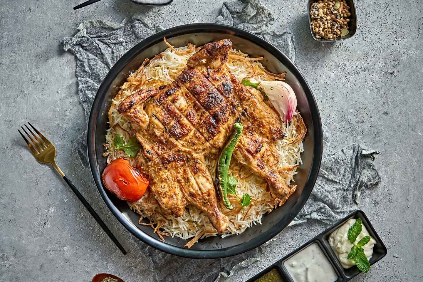 Whole Chicken Bbq With Rice