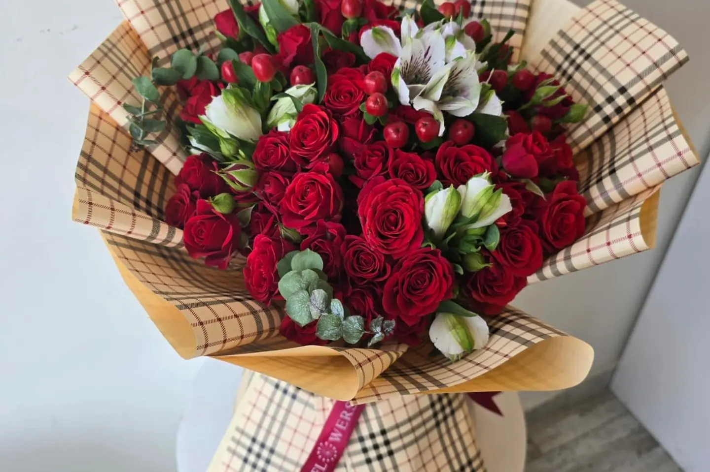 A Bouquet Of Red Spray Roes