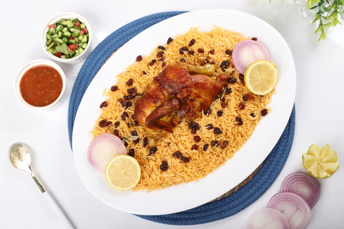 نصف دجاج شواية رز بخاري