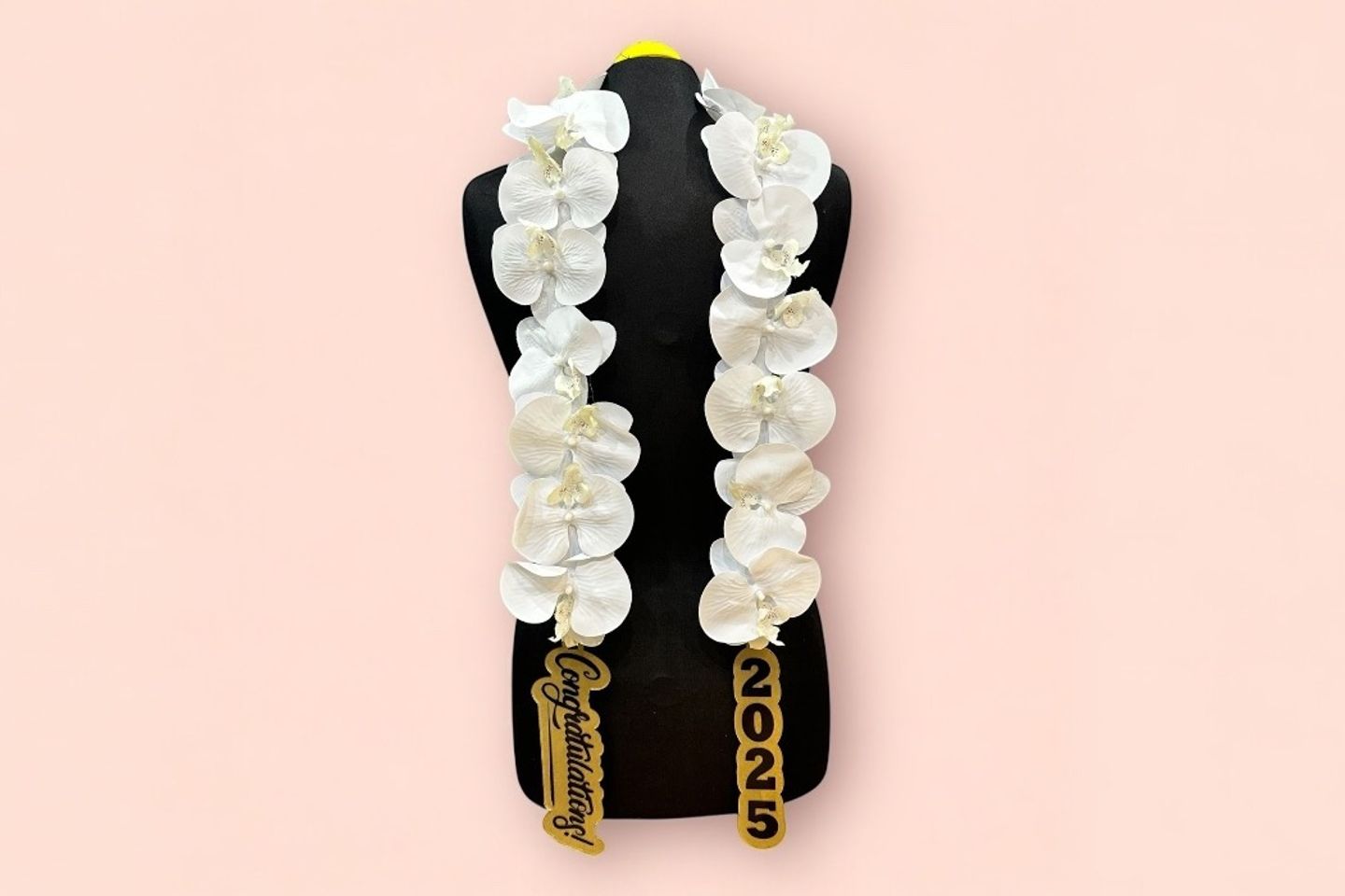 White Artificial Orchid Necklace