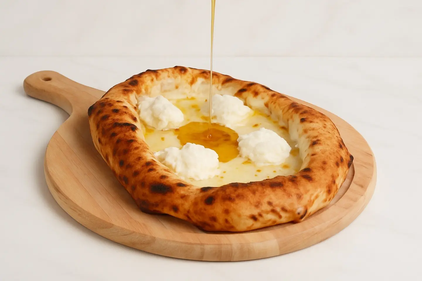 بيتزا بوراتا وعسل