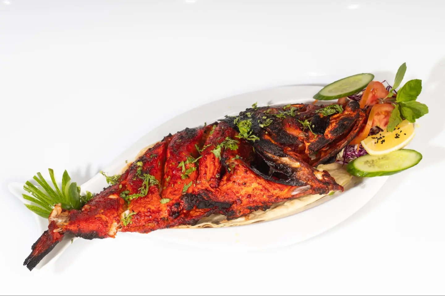 هامور مشوي بالبهارات الهندية