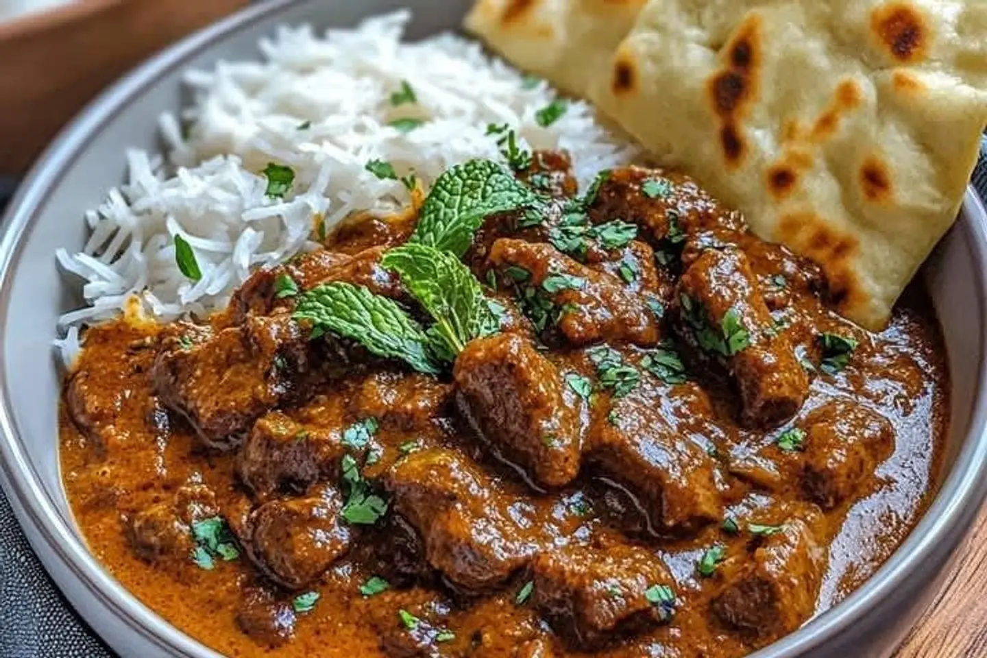 أرز مع مرق لحم البقر