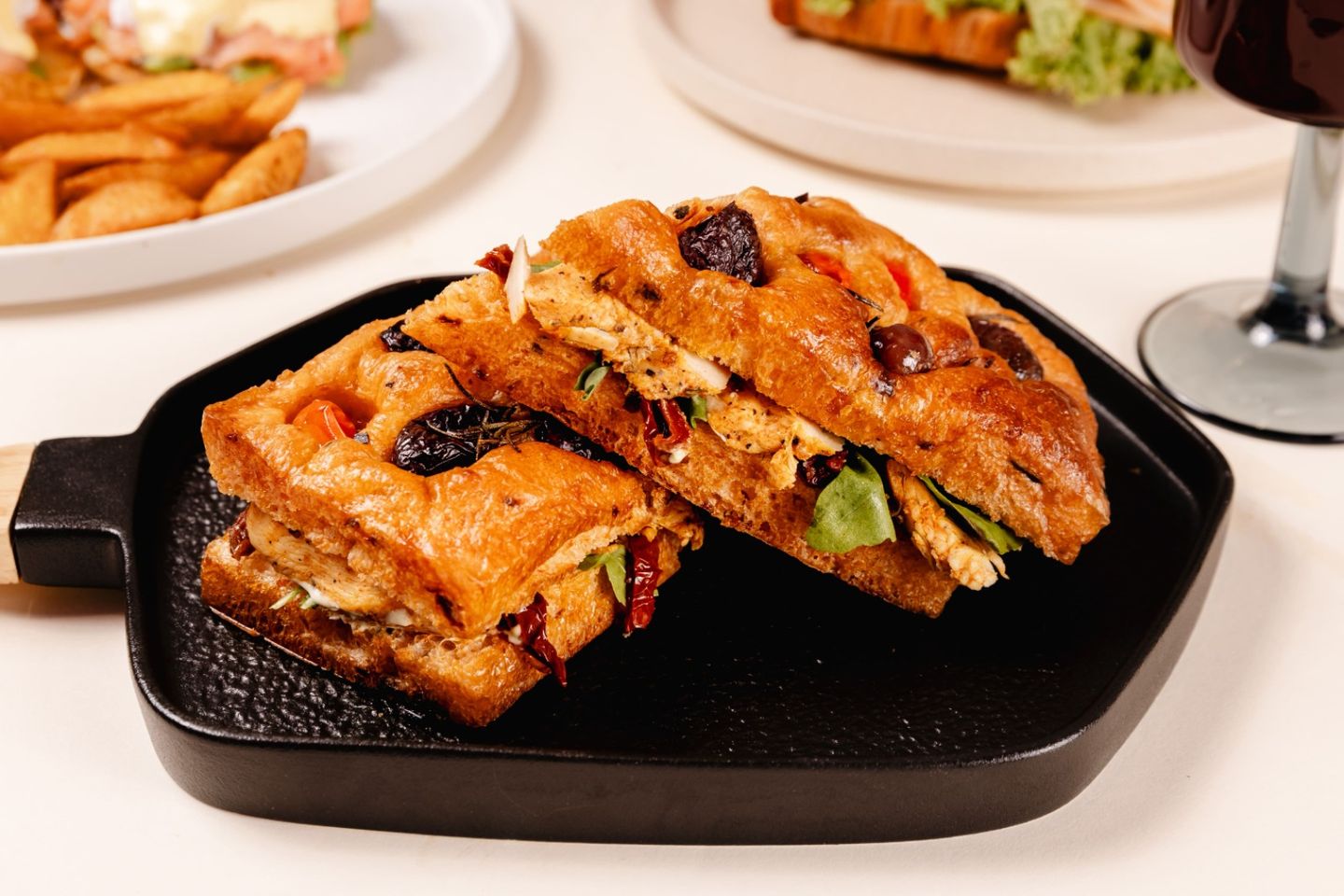 Grilled Pesto Focaccia Chicken Sandwich
