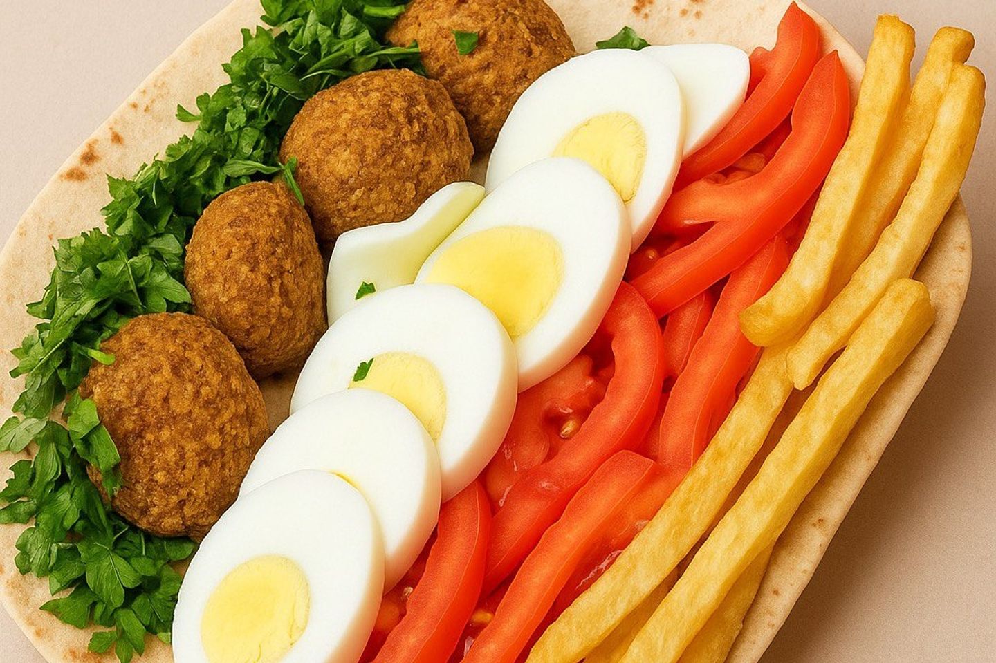 صحن فلافل مشكل صغير