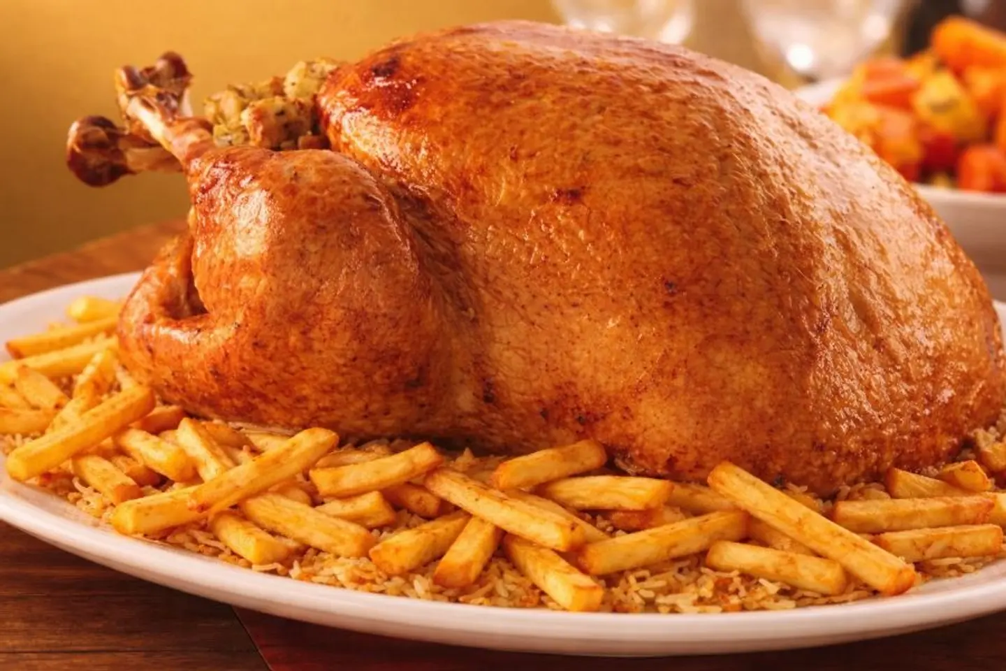 حبة شواية فحم مع صحن بطاطس