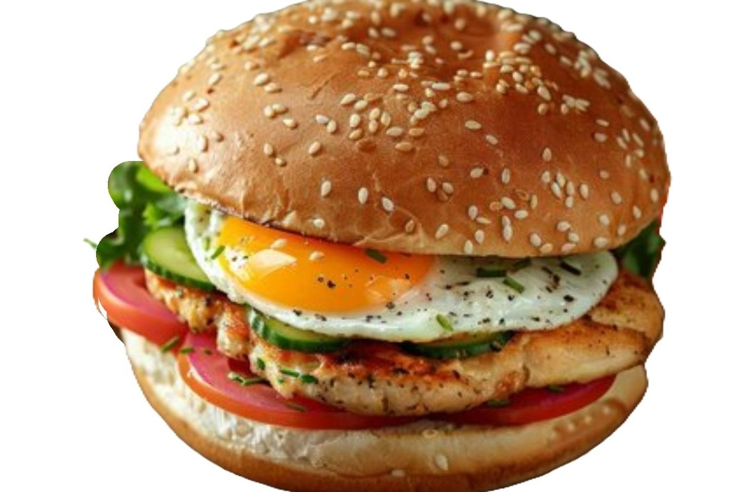 Chicken And Eggs Burger