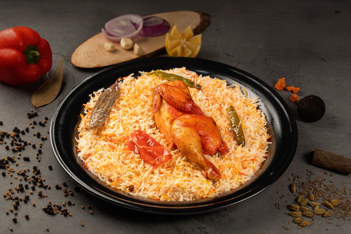 دجاج مندي سادة - نص حبة دجاج