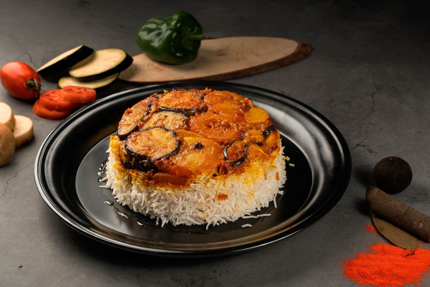 مقلوبة دجاج - نص حبة دجاج