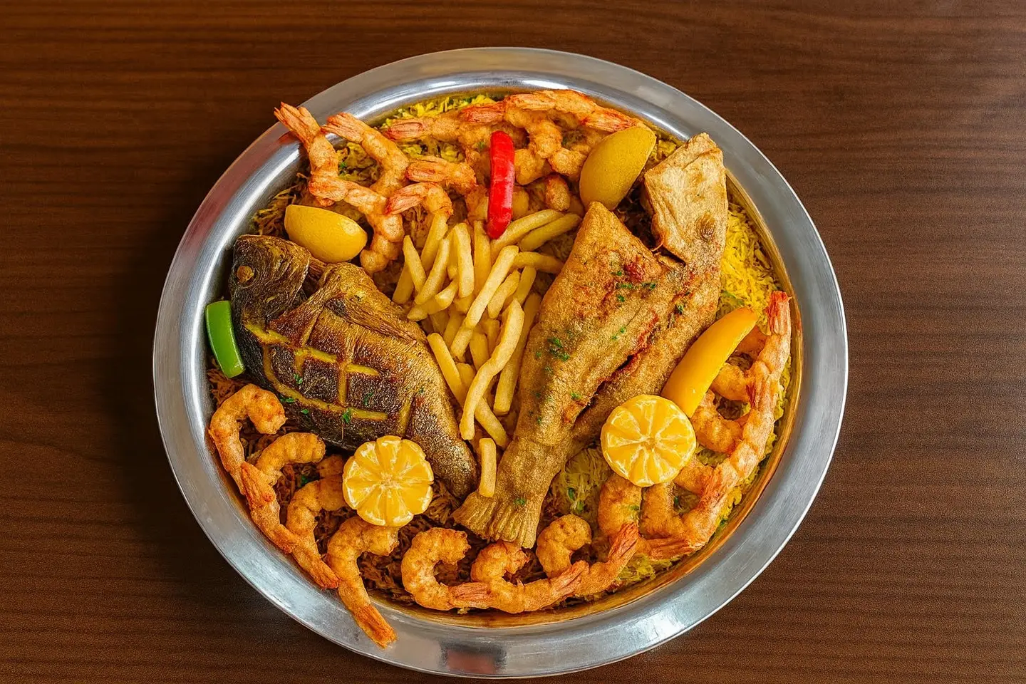 وجبة شخصين دينيس و شعور مع روبيان