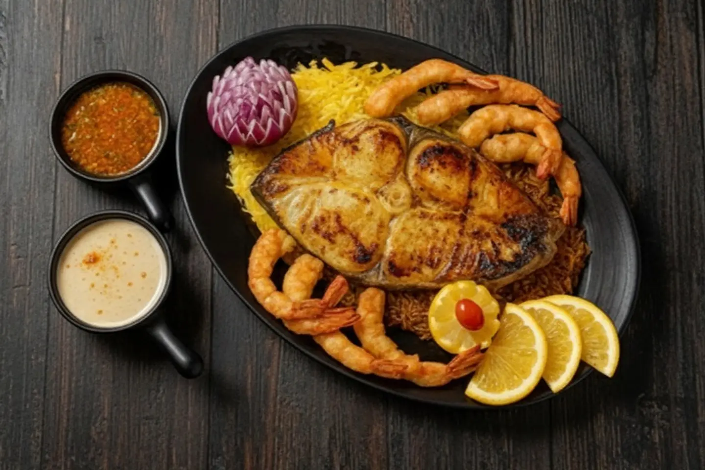 وجبة كنعد و روبيان شخص واحد