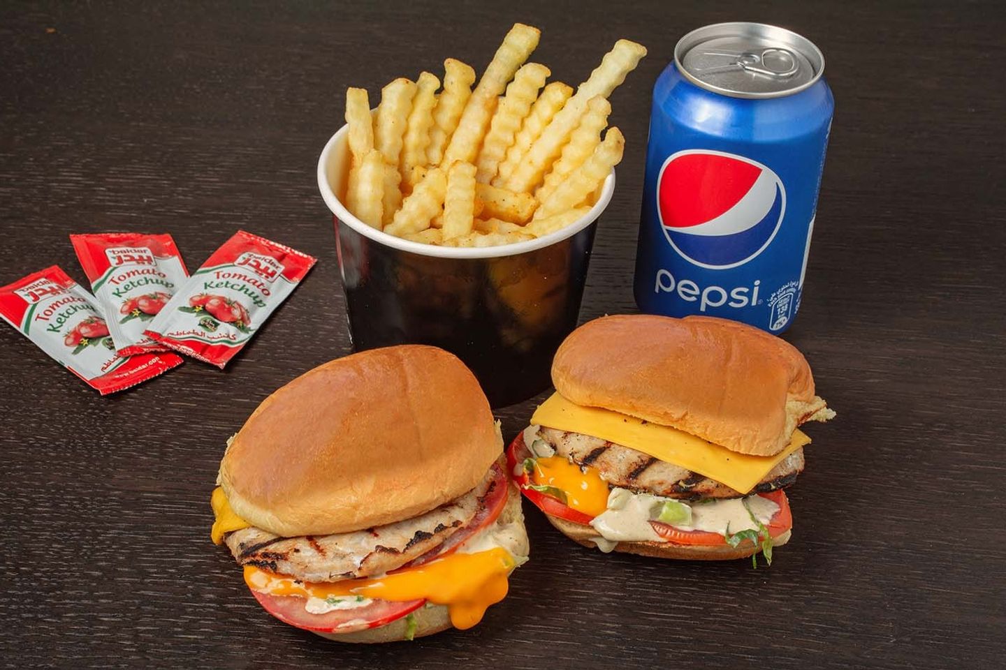 Double Chicken Burger Meal