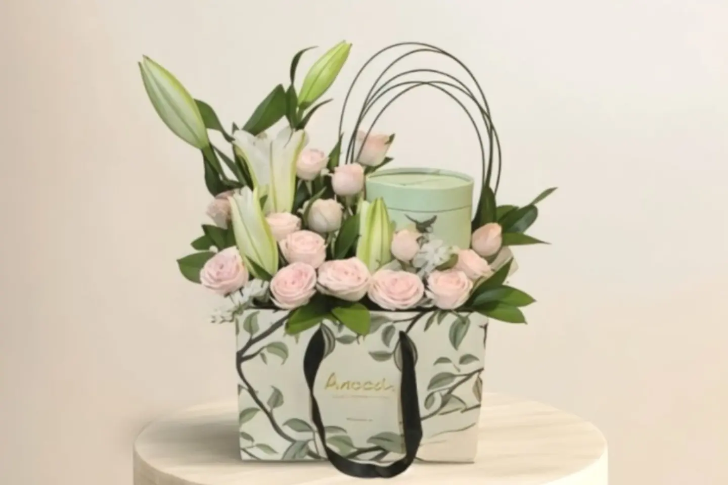 بوكس شوكلاته مع زهور