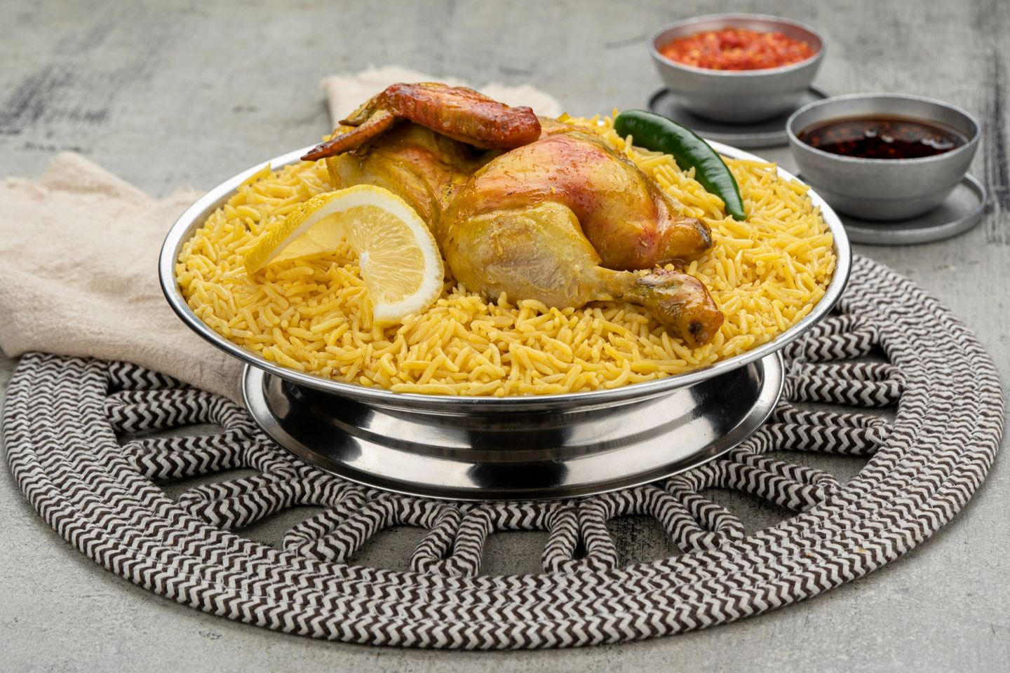 مندي دجاج مع الأرز