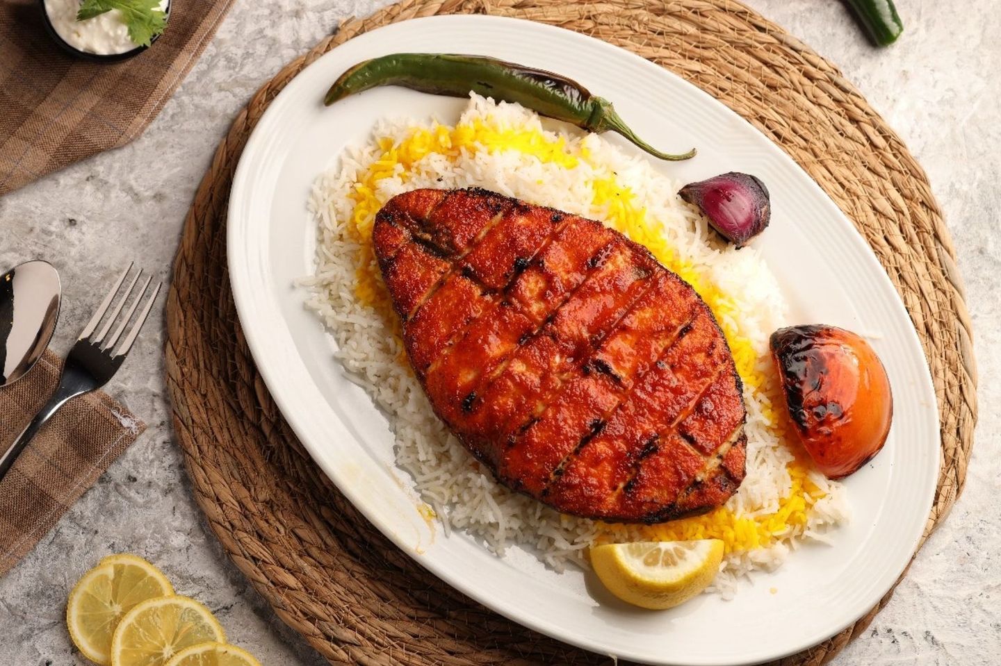 سمك كنعد مشوي