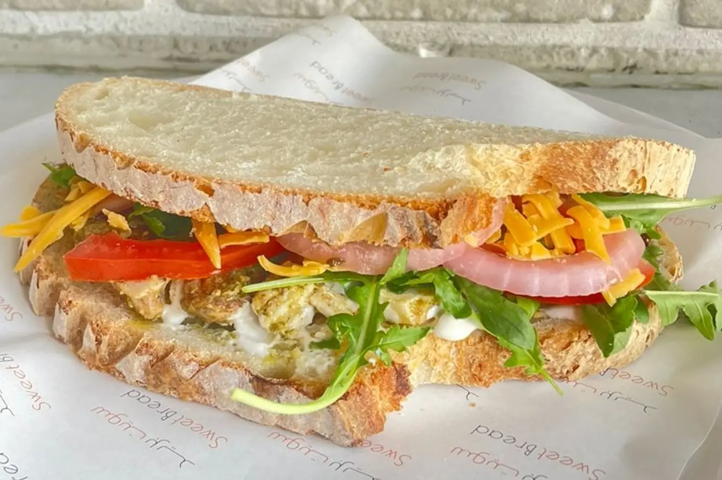Sourdough Chicken Pesto Sandwich