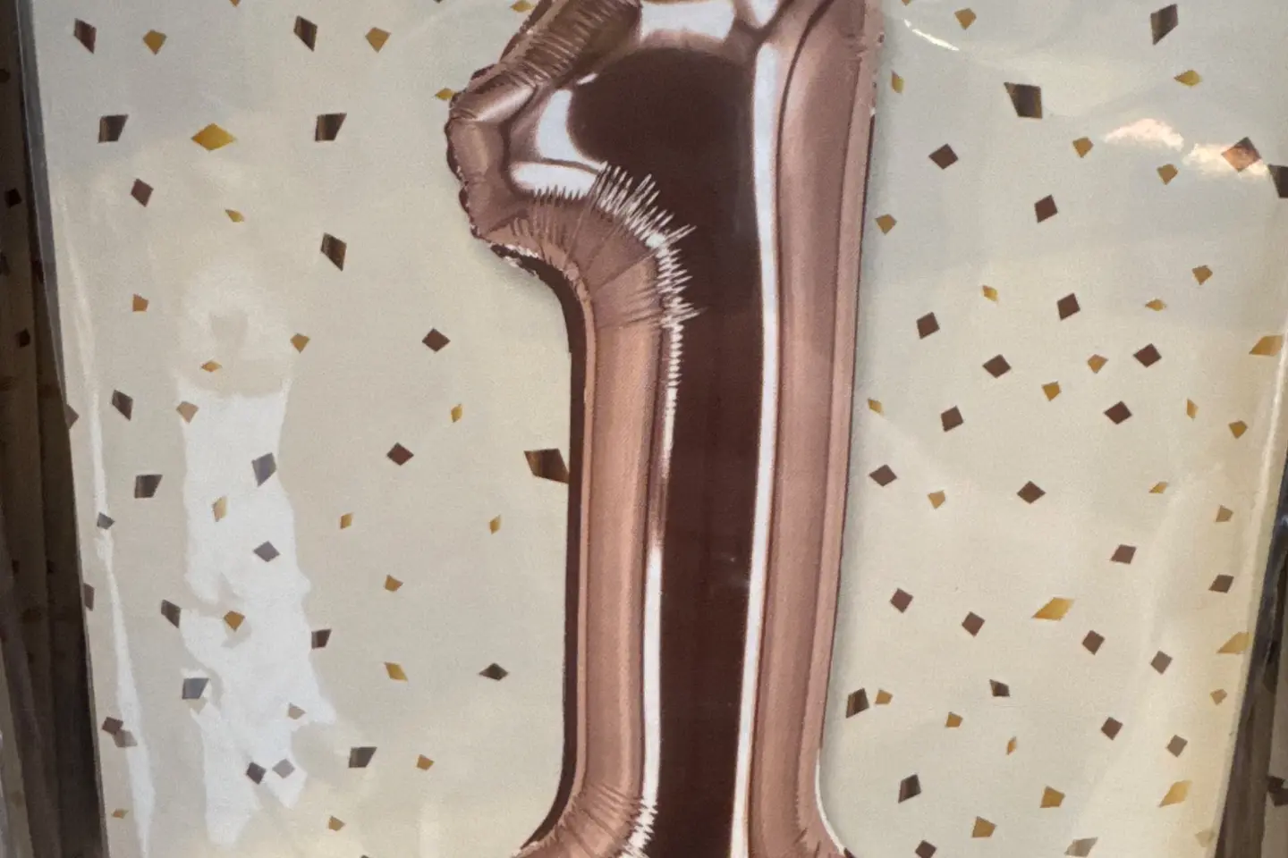 Rose Gold Numbers Balloon