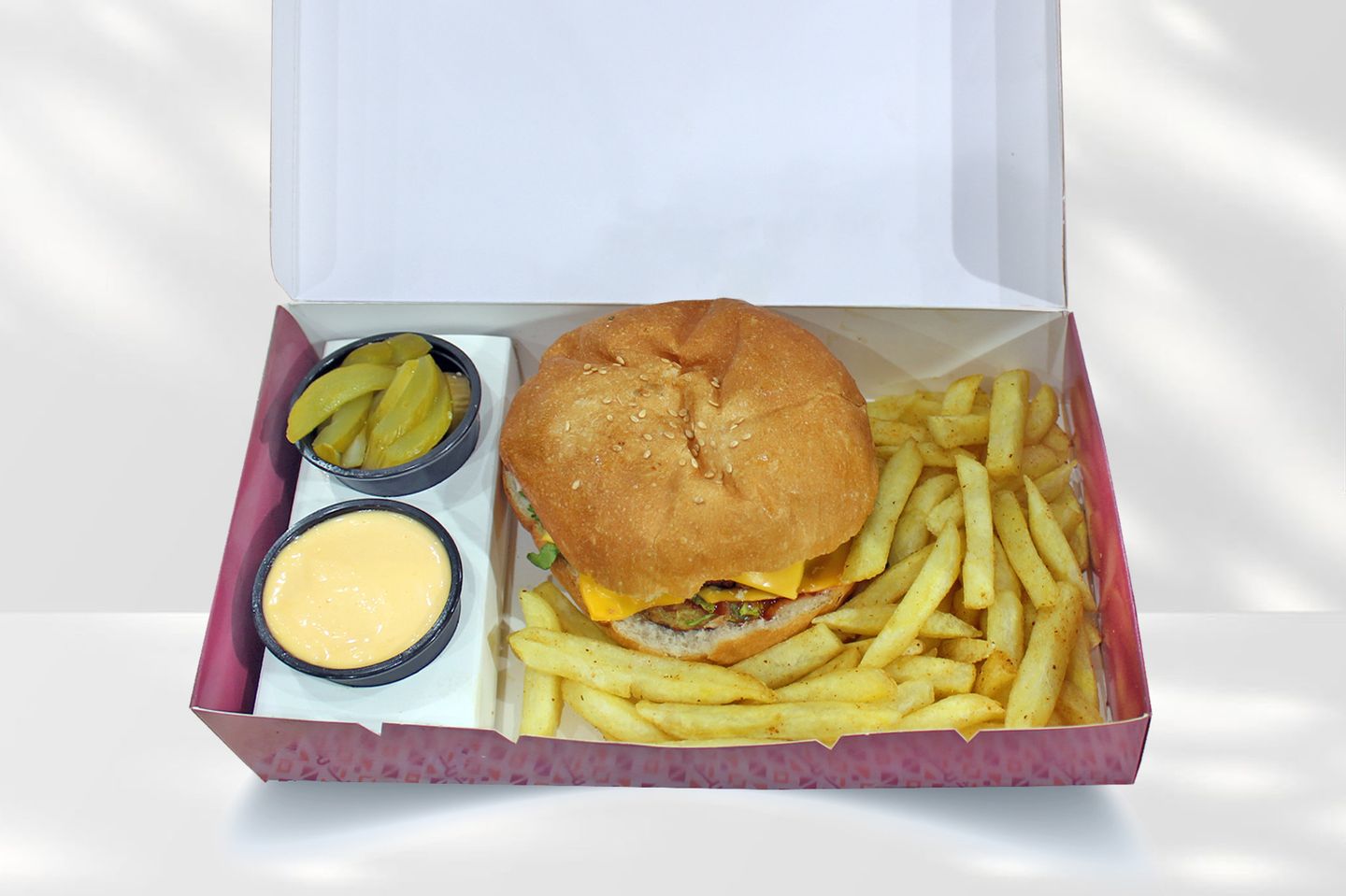 Charcoal Chicken Burger Meal Box
