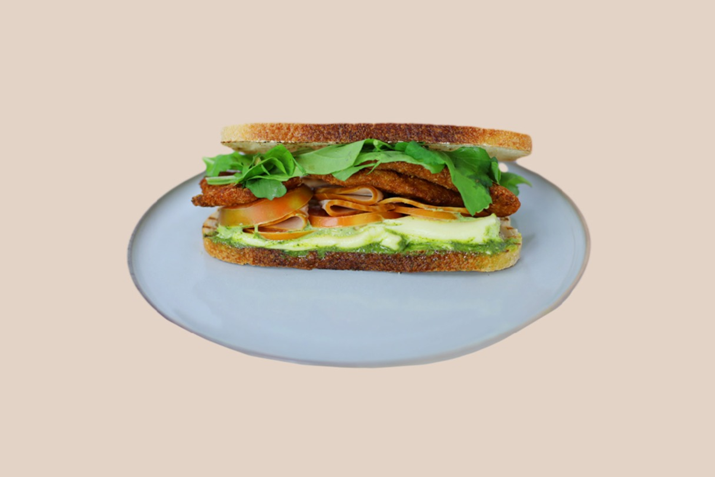 Chicken Katsu With Smoked Turkey Sandwich