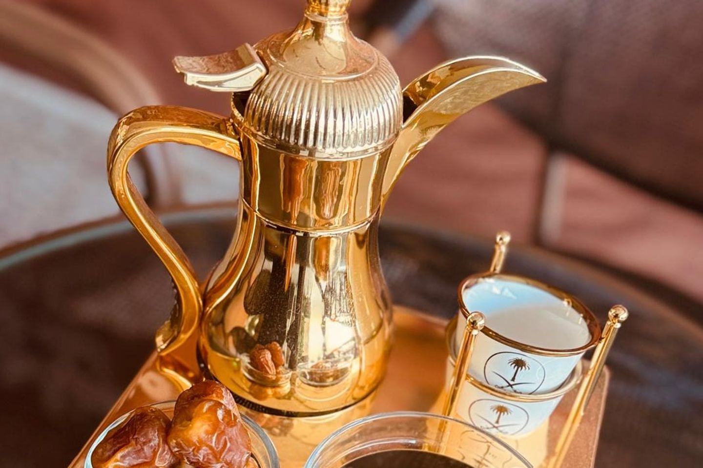Saudi Coffee Thermos With Dates And Sweets