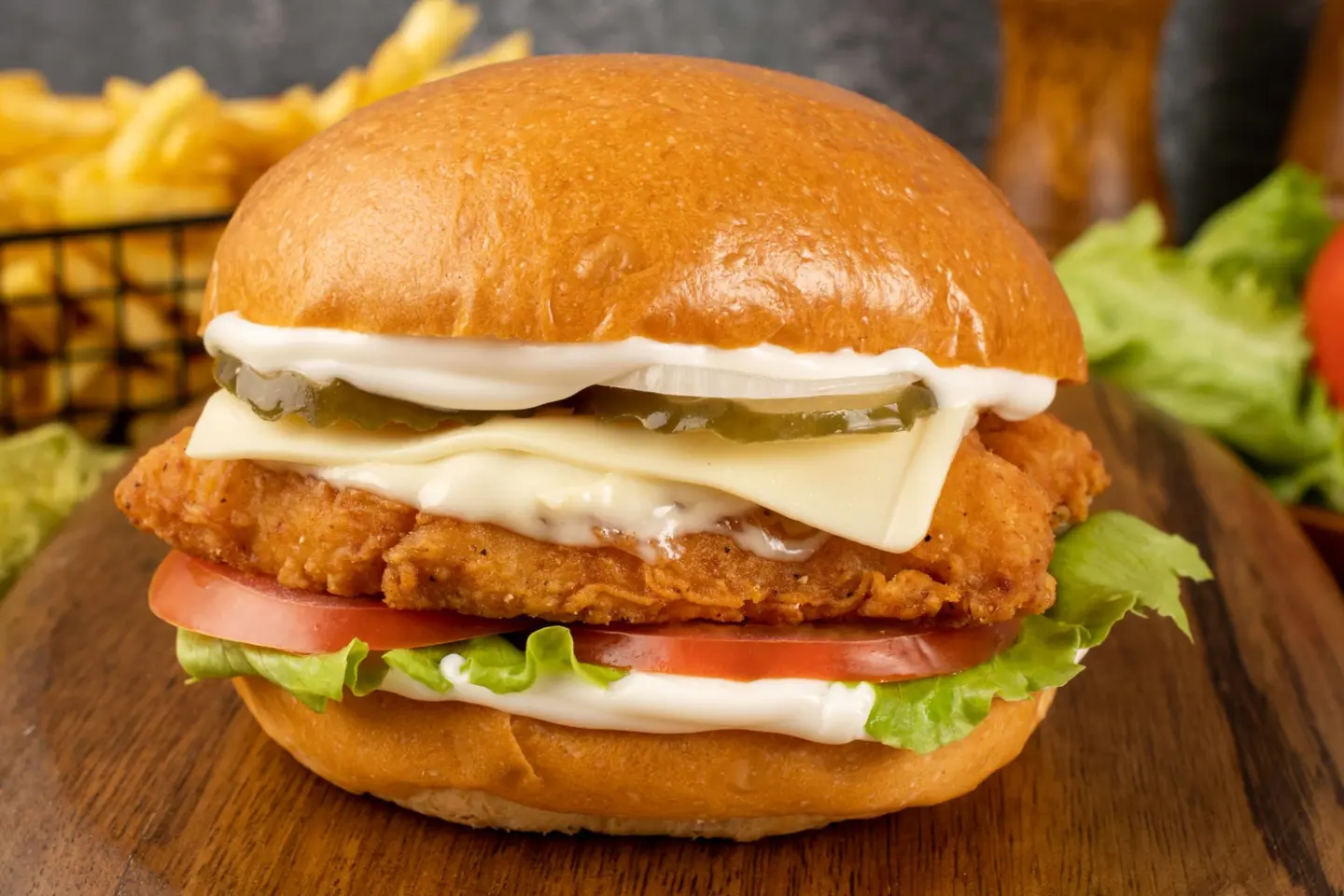 Queso Chicken Burger