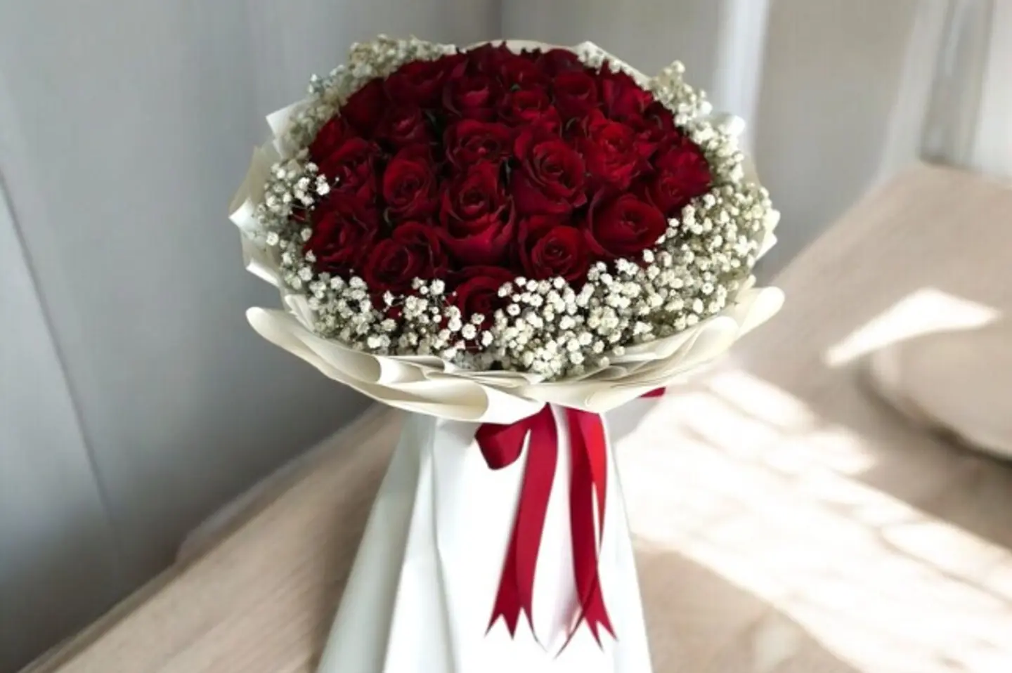 باقة ورد جوري أحمر ٤٠ ورده