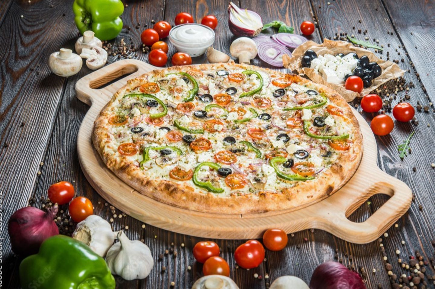 Chicken Pizza With Vegetables
