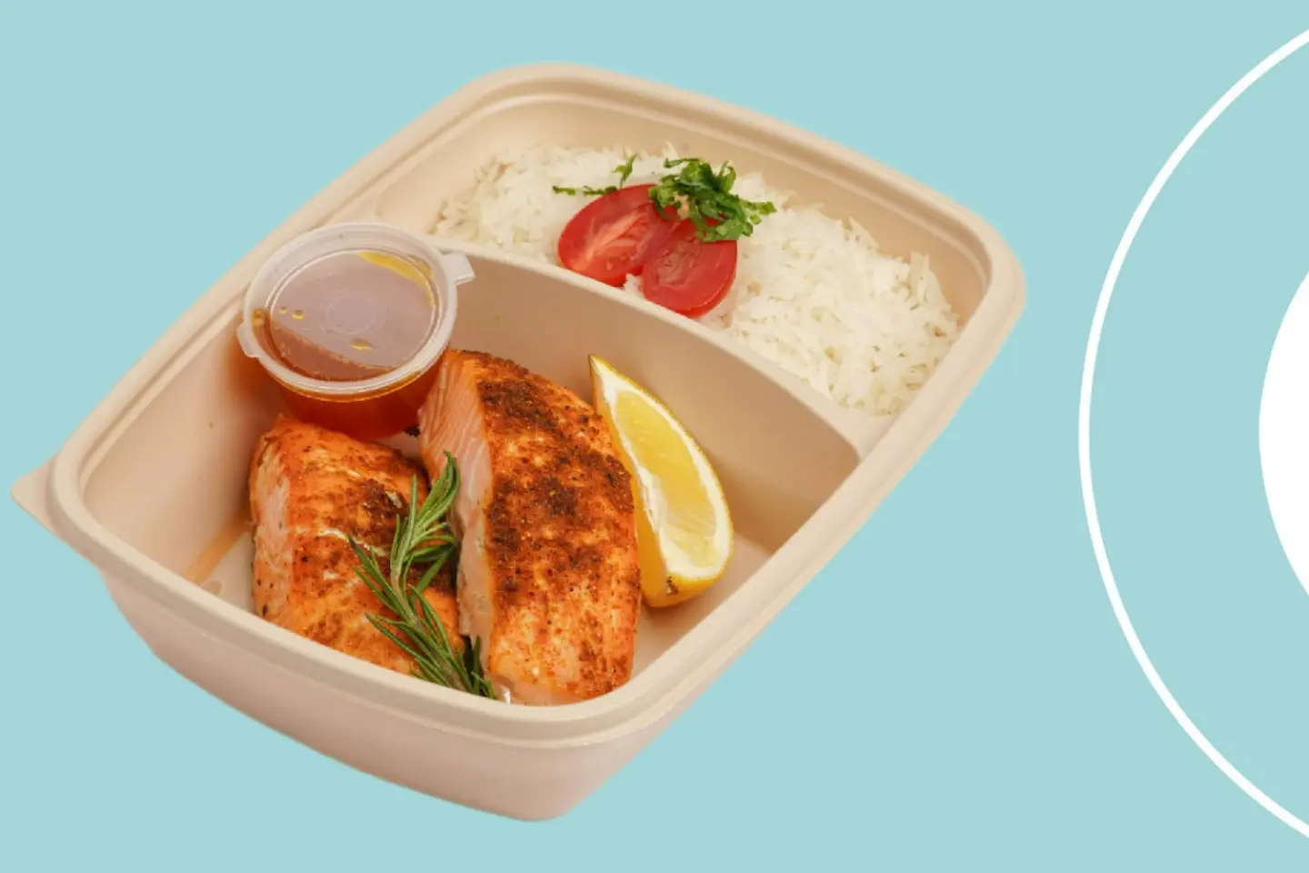 سلمون مشوي بالفرن مع صوص الليمون