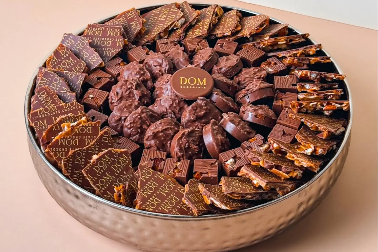 Round Silver Tray Crispy  Pecan Salted