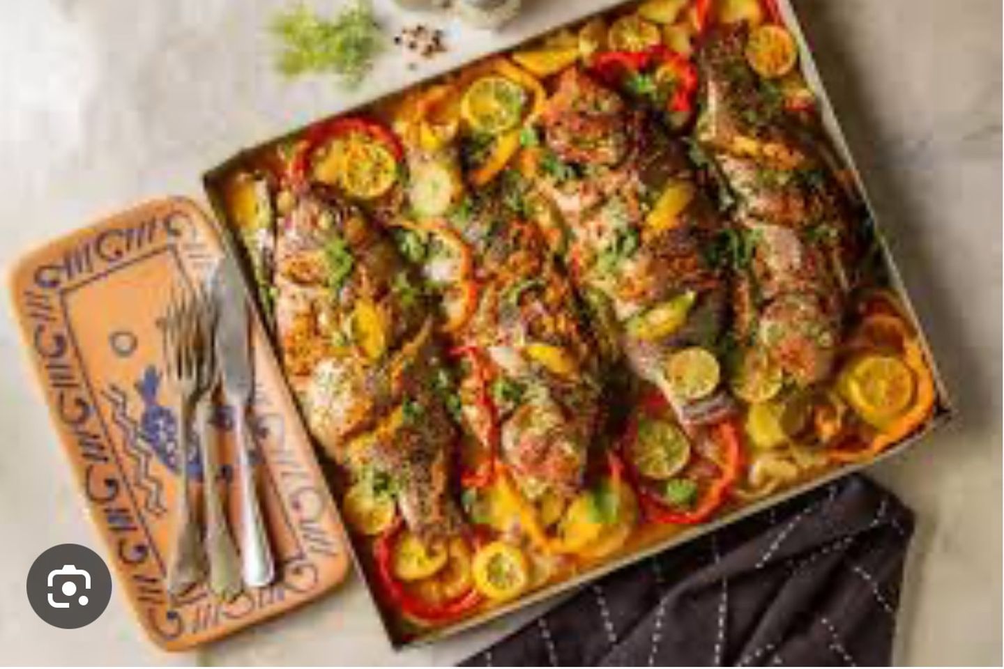 وجبه بلطي صينيه بطاطس مع صوص سمكنا