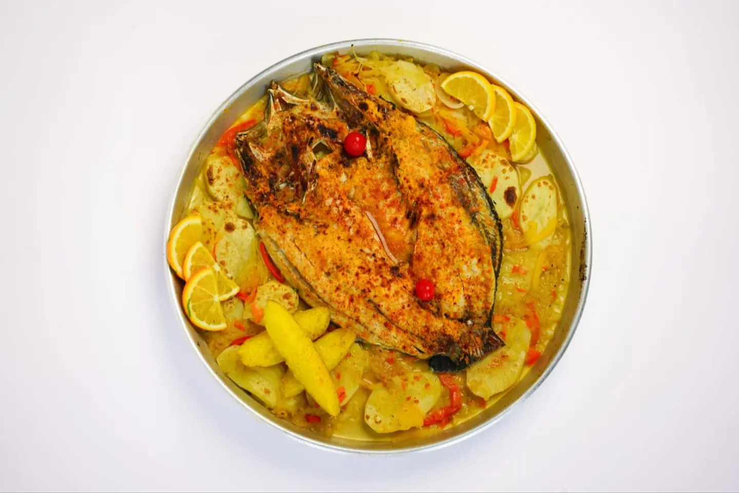 Sea Bass Dish With Potatoes And Our Fish Sauce