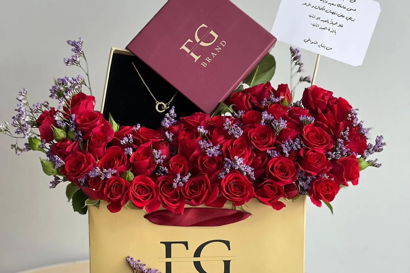 Plated Chain With Roses