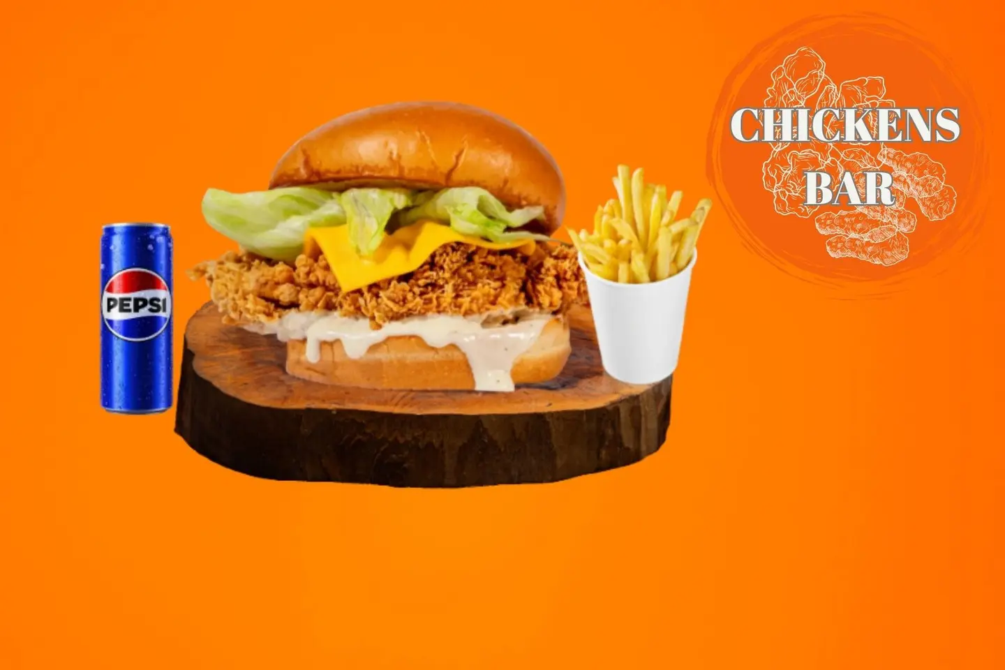 Meal Chicken Fried Burger