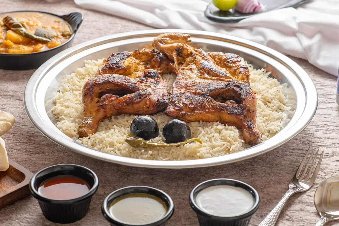 حبه دجاج مظبي مع الرز