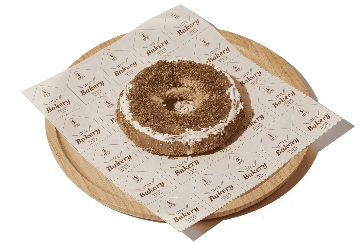 Da Q Kaak (Simit) Labneh & Olive