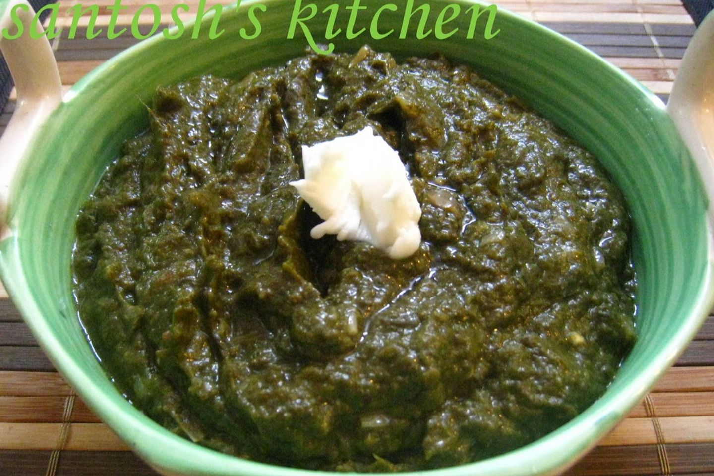 Sag With Roti Ghee Desi