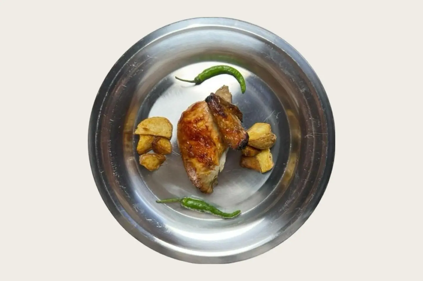 ربع حبة دجاج شواية سادة
