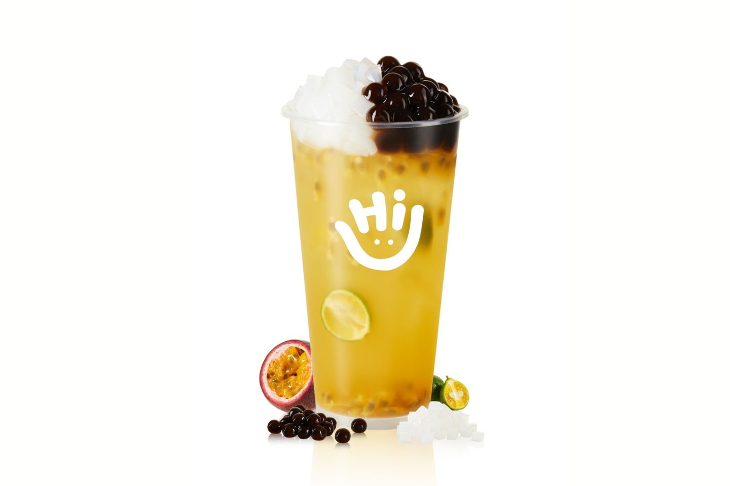 Passion Fruit Boba Coconut Tea