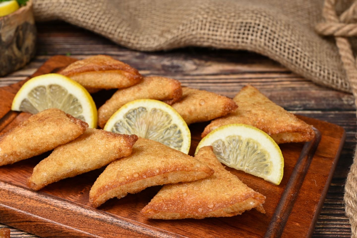 Meat Sambousah With Molasses