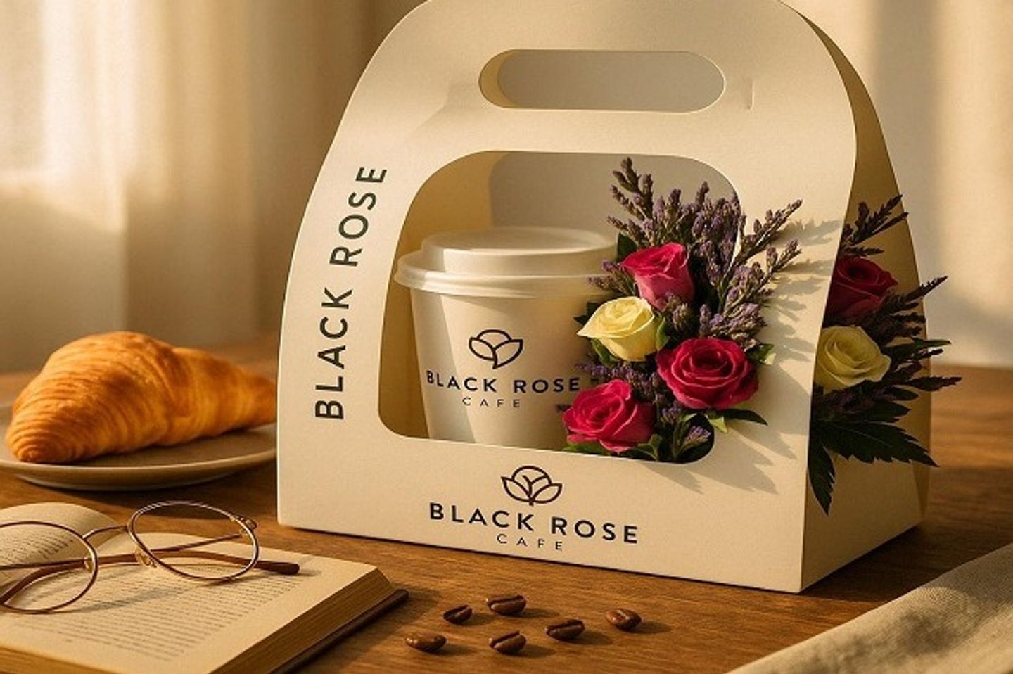 Hot Chocolate With Large Rose Holder