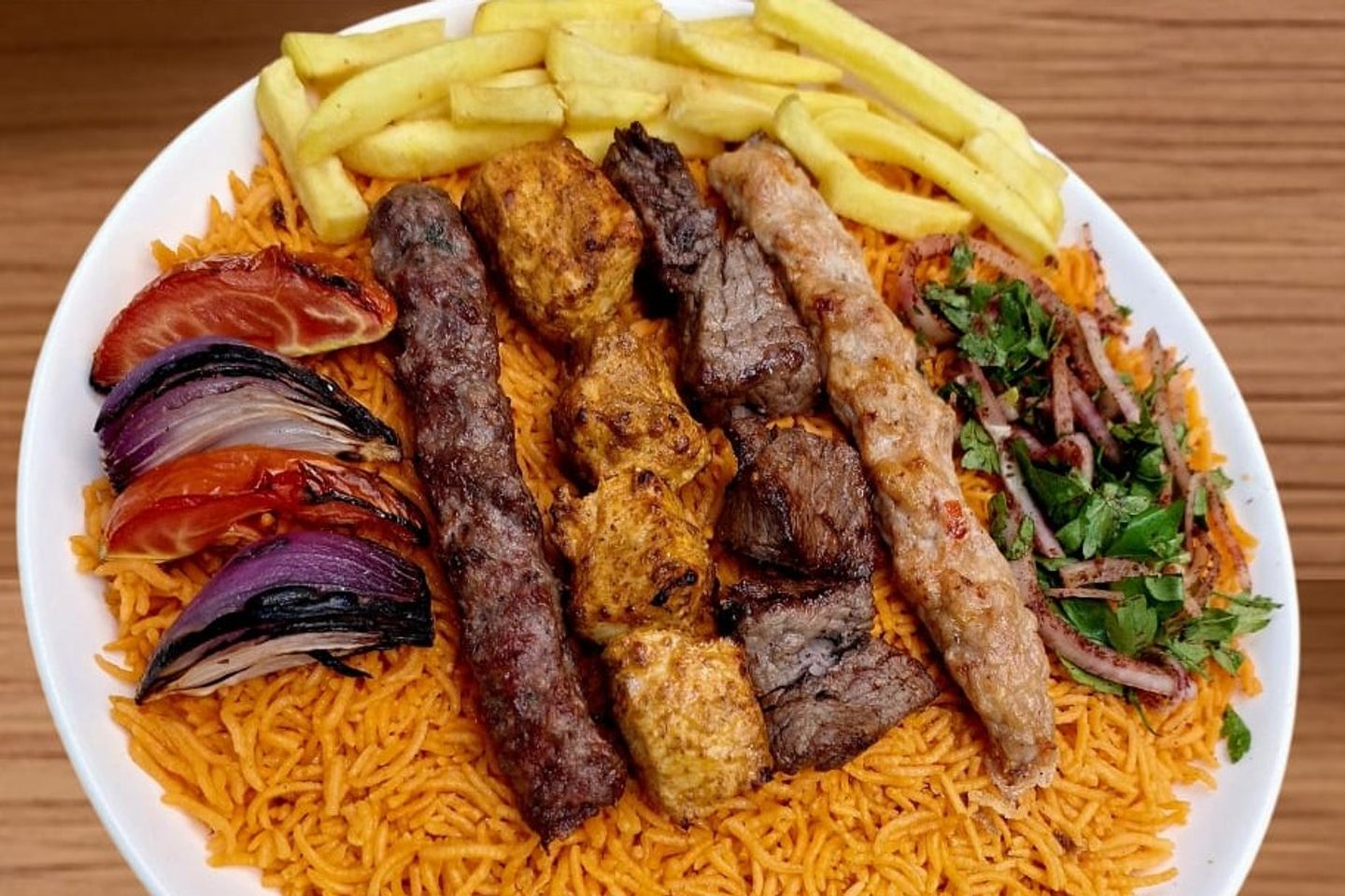 Mix Bbq With Smoked Rice