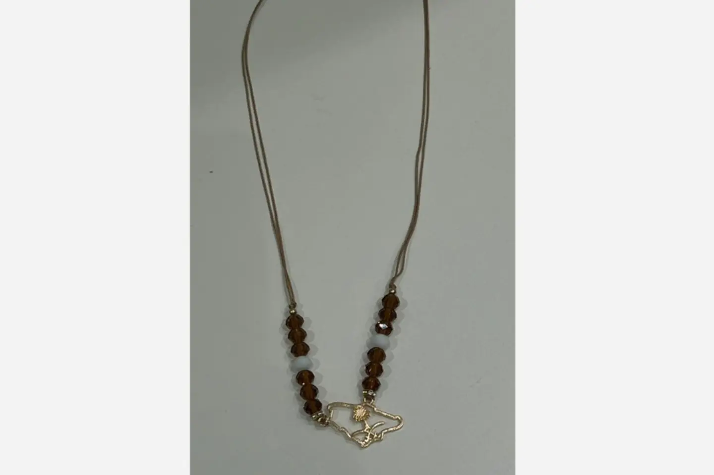Saudi Arabia Map Necklace Beads