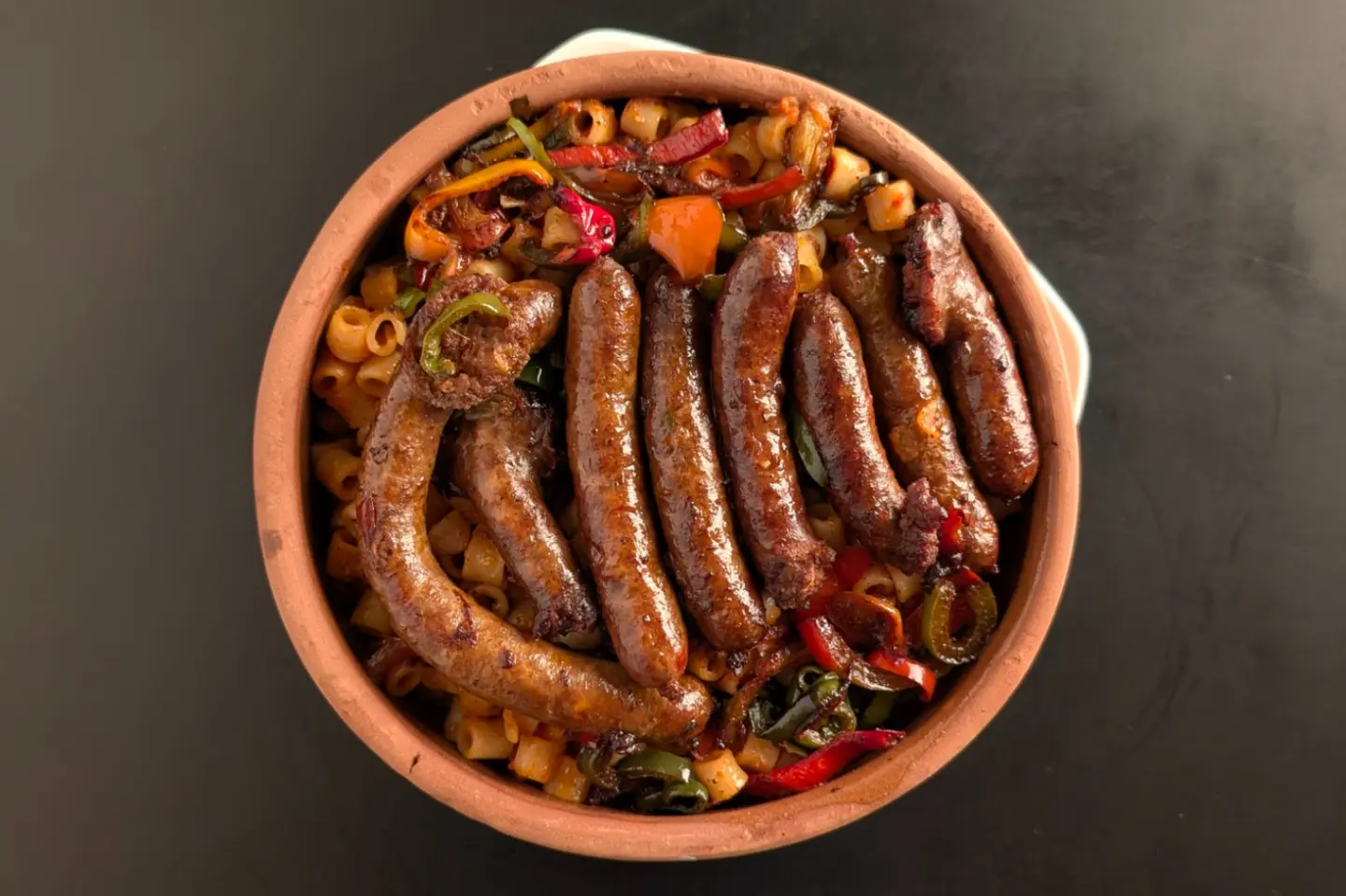 مكرونه مرمريه سجق