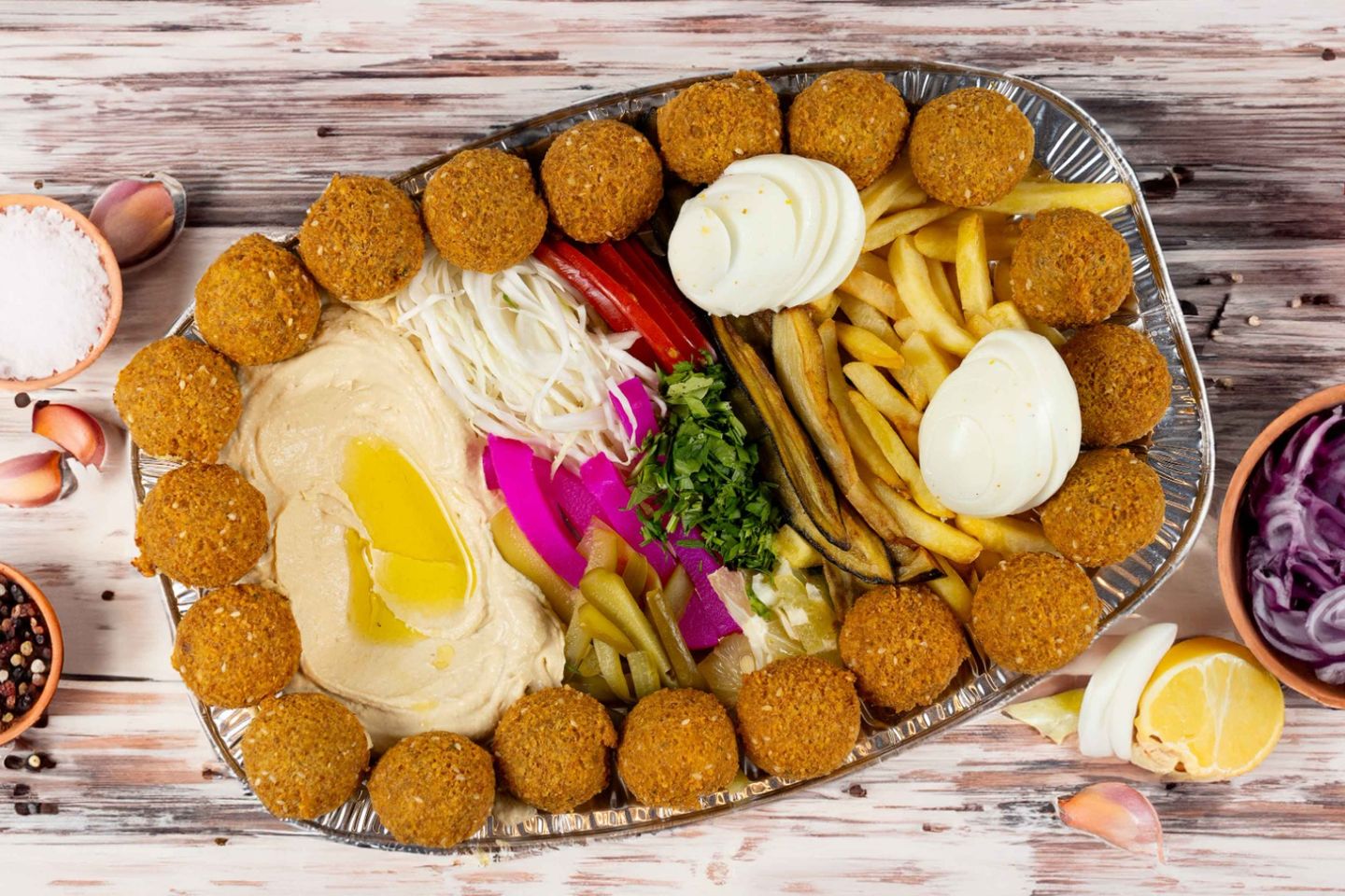 صحن فلافل مشكل - صغير