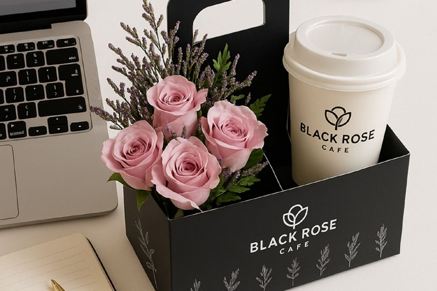 Turkish Coffee With Small Rose Holder