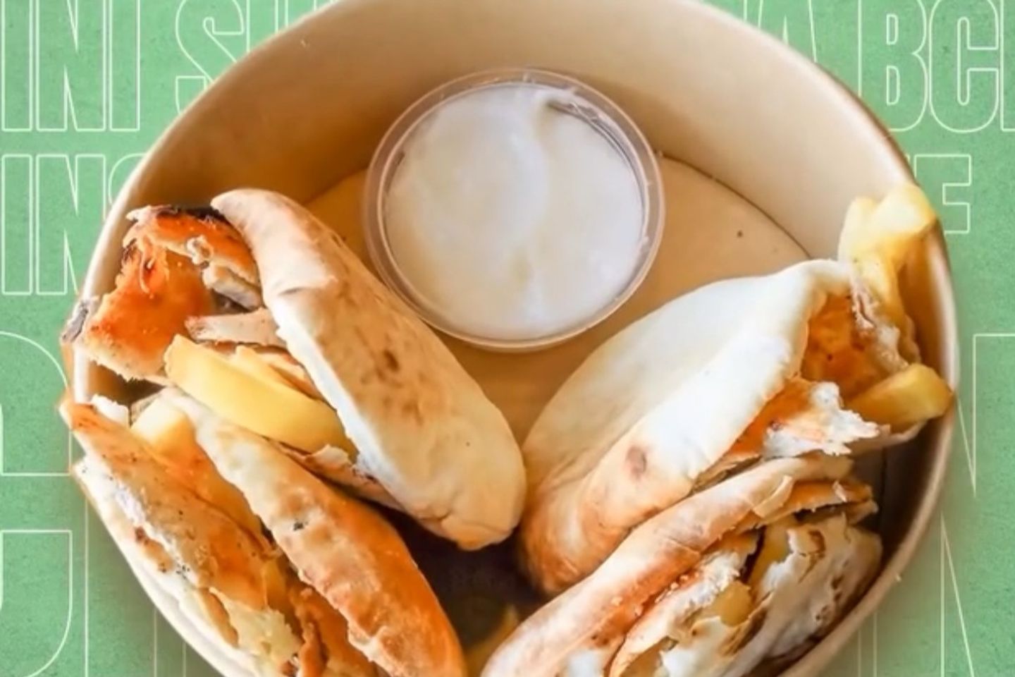 أربعة ميني شاورما دجاج
